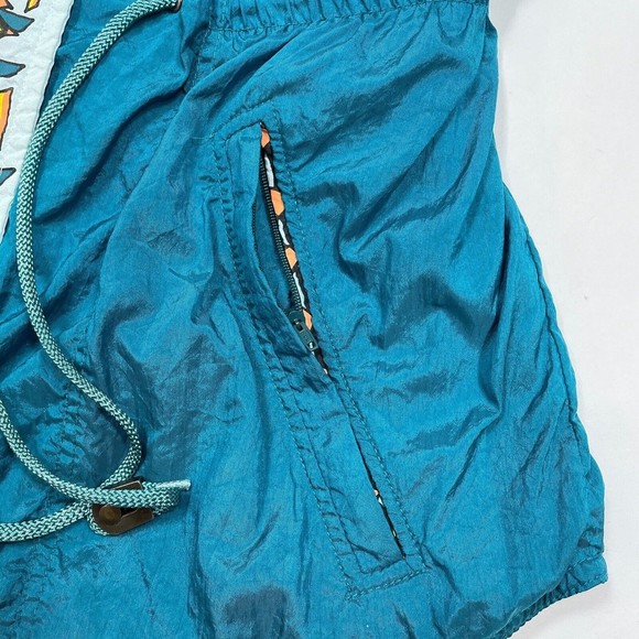 Vintage K Swiss Jacket Women Size Medium Teal Full Zip Retro 80s 90s Windbreaker - Picture 8 of 15